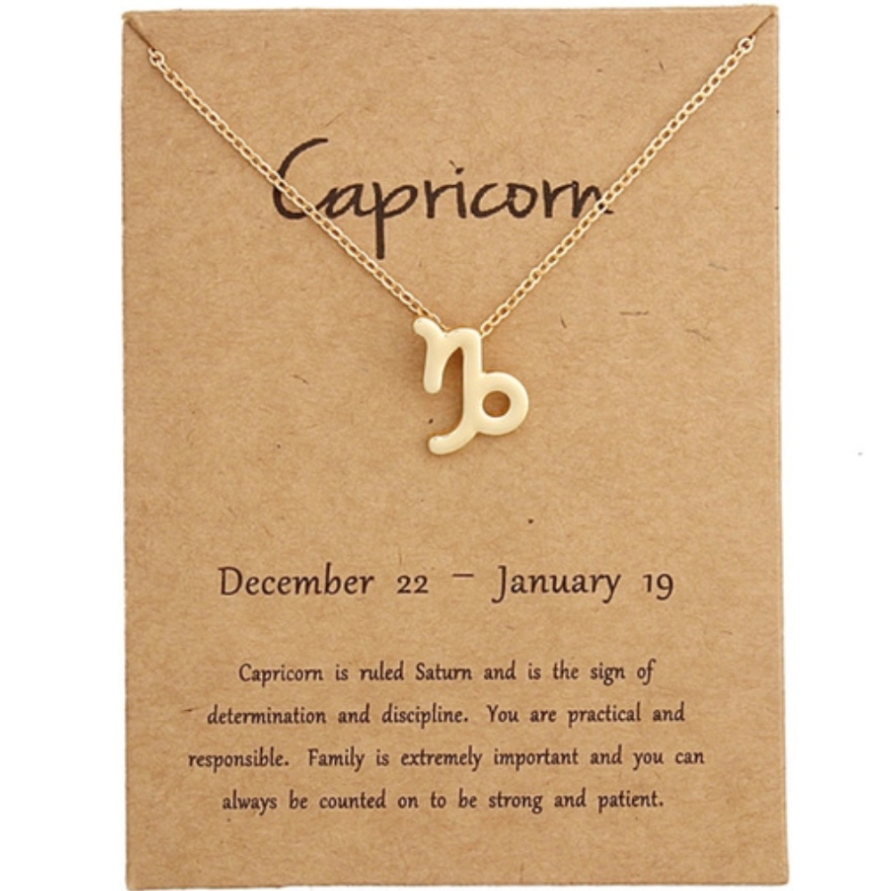 Zodiac Charm Pendant Necklace CAPRICORN